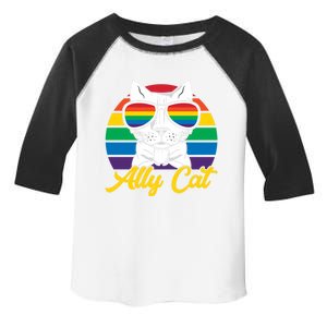 Ally Gay Lgbtq Lgbt Ally Cat Pride Month Straight Gift Toddler Fine Jersey T-Shirt