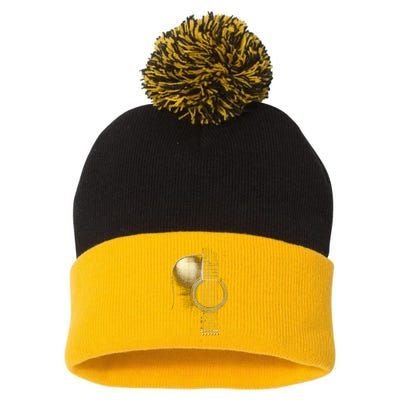 Acoustic Guitar Lite (Please See Description) Pom Pom 12in Knit Beanie