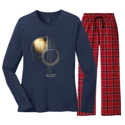 Acoustic Guitar Lite (Please See Description) Women's Long Sleeve Flannel Pajama Set 