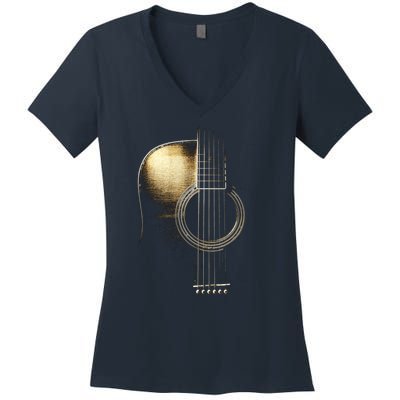 Acoustic Guitar Lite (Please See Description) Women's V-Neck T-Shirt