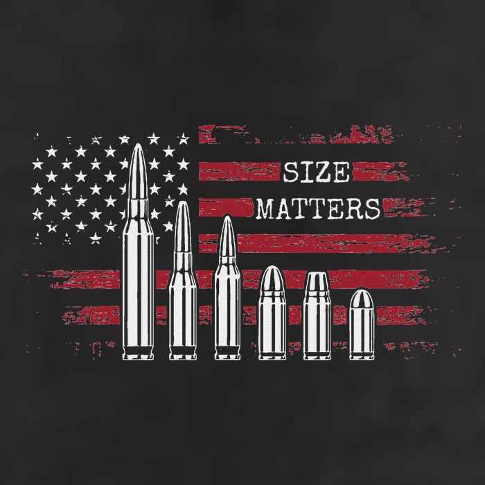 Ammo & Gun Lover  Size Matters Bullets & Caliber Cool Comfort Performance Bucket Hat