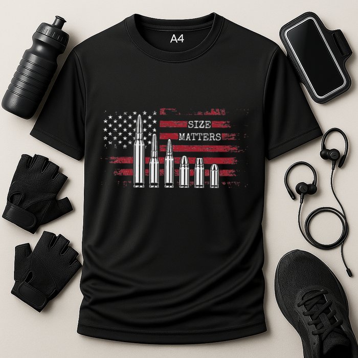 Ammo & Gun Lover  Size Matters Bullets & Caliber Performance Shirt