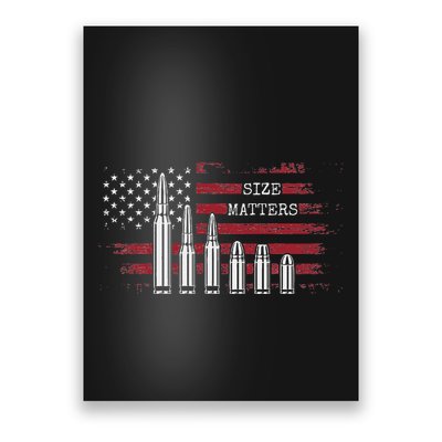 Ammo & Gun Lover  Size Matters Bullets & Caliber Poster