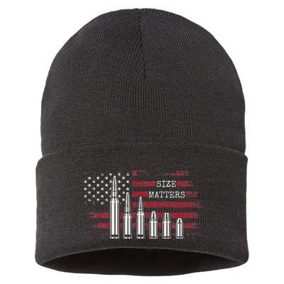 Ammo & Gun Lover  Size Matters Bullets & Caliber Sustainable Knit Beanie