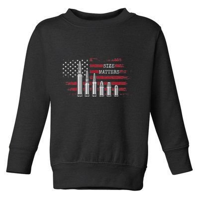 Ammo & Gun Lover  Size Matters Bullets & Caliber Toddler Sweatshirt