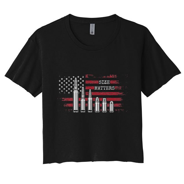 Ammo & Gun Lover  Size Matters Bullets & Caliber Crop Top