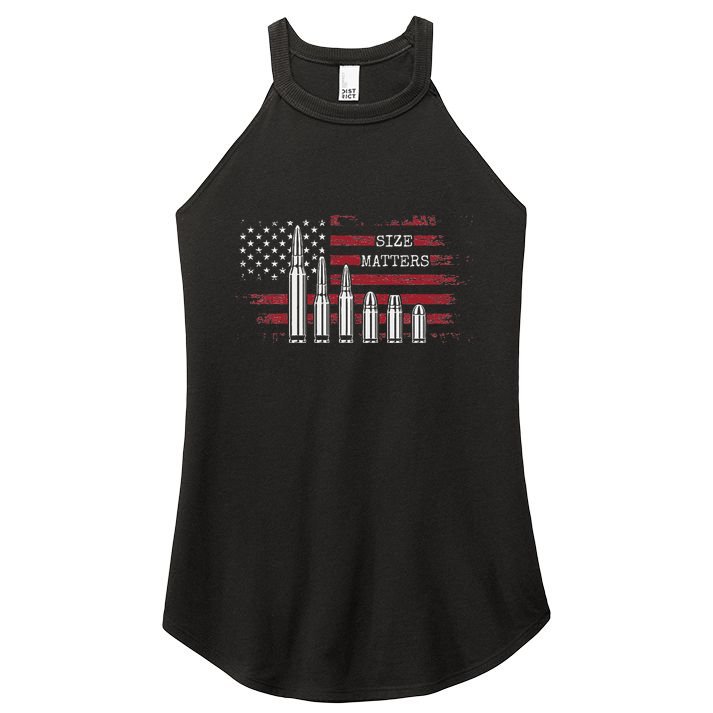 Ammo & Gun Lover  Size Matters Bullets & Caliber Women's Perfect Tri Rocker Tank