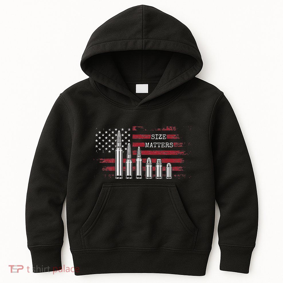 Ammo & Gun Lover  Size Matters Bullets & Caliber Kids Hoodie