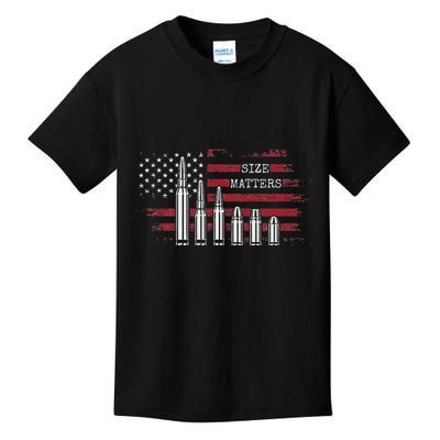 Ammo & Gun Lover  Size Matters Bullets & Caliber Kids T-Shirt