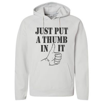 Ammo Gun Lovers Just Put A Thumb In It Performance Fleece Hoodie