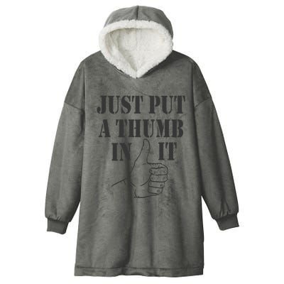 Ammo Gun Lovers Just Put A Thumb In It Hooded Wearable Blanket