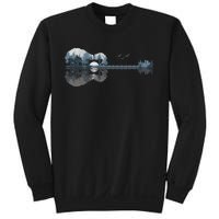 Acoustic Guitar Lake Sunset Guitarist Country Rock Music Sweatshirt