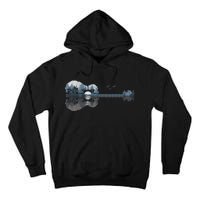 Acoustic Guitar Lake Sunset Guitarist Country Rock Music Tall Hoodie