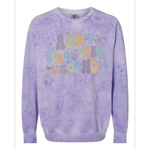 Aunt Godmother Legend Funny Godparent Colorblast Crewneck Sweatshirt