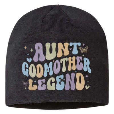 Aunt Godmother Legend Funny Godparent Sustainable Beanie