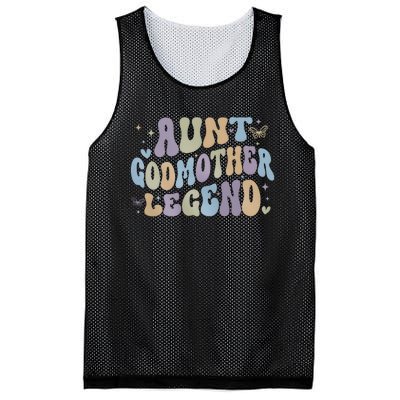 Aunt Godmother Legend Funny Godparent Mesh Reversible Basketball Jersey Tank