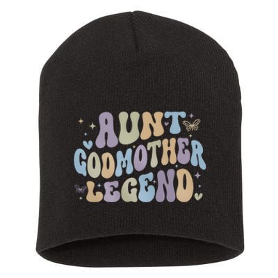 Aunt Godmother Legend Funny Godparent Short Acrylic Beanie