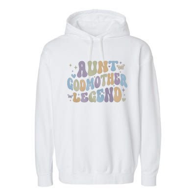 Aunt Godmother Legend Funny Godparent Garment-Dyed Fleece Hoodie