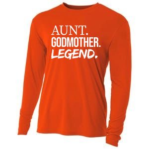 Aunt Godmother Legend Funny Favorite Aunt Great Gift Cooling Performance Long Sleeve Crew