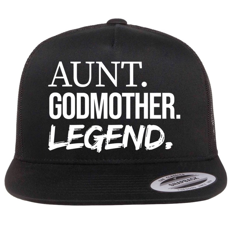 Aunt Godmother Legend Funny Favorite Aunt Great Gift Flat Bill Trucker Hat