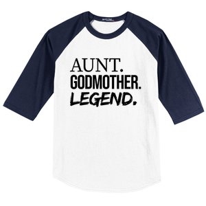 Aunt Godmother Legend Funny Favorite Aunt Great Gift Baseball Sleeve Shirt