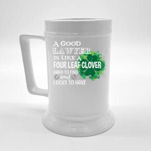 A Good Lawyer Is Like A Four Leaf Clover St Patricks Day Gift Beer Stein