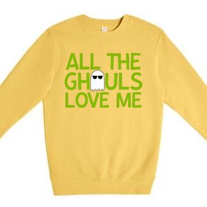 All Ghouls Love Me Funny Halloween Ghost Premium Crewneck Sweatshirt