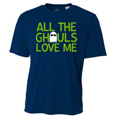 All Ghouls Love Me Funny Halloween Ghost Cooling Performance Crew T-Shirt