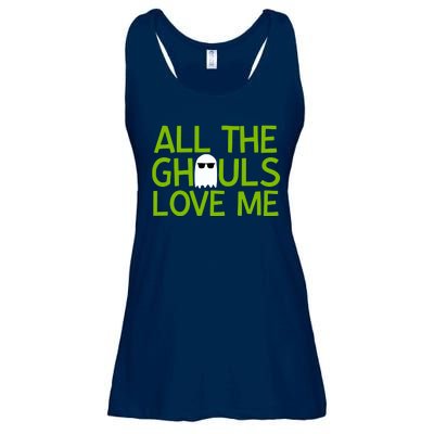 All Ghouls Love Me Funny Halloween Ghost Ladies Essential Flowy Tank