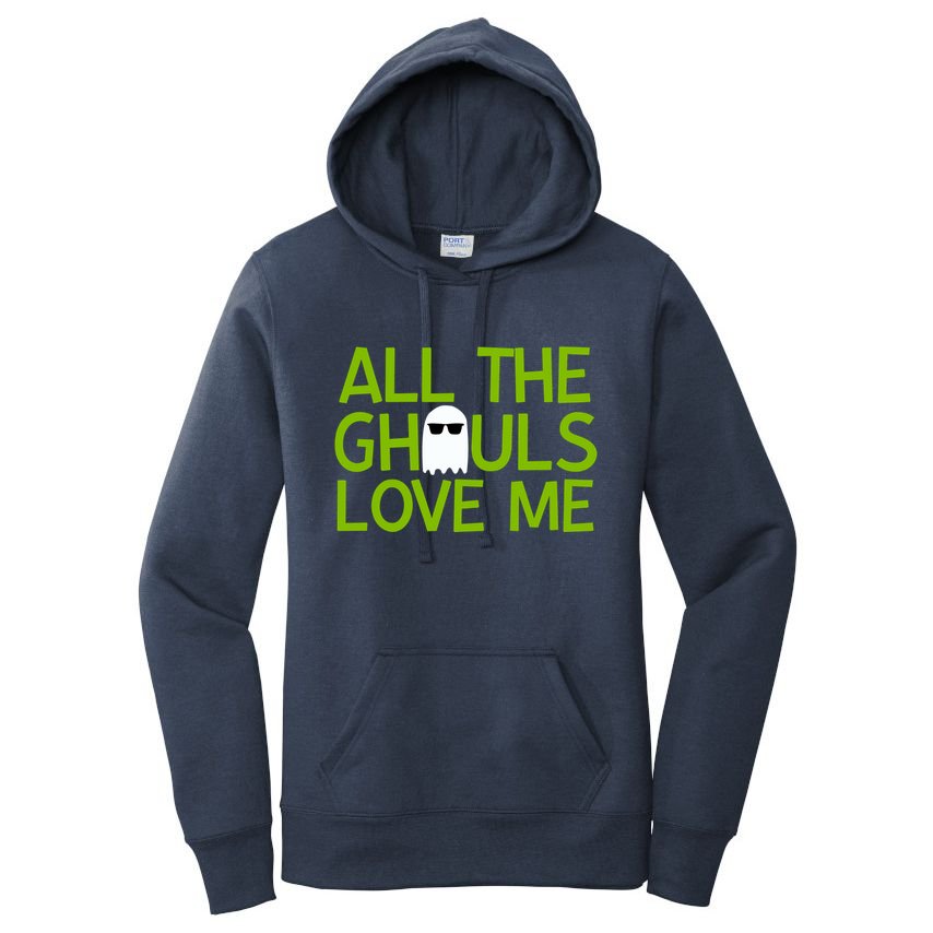 All Ghouls Love Me Funny Halloween Ghost Women's Pullover Hoodie