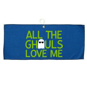 All Ghouls Love Me Funny Halloween Ghost Large Microfiber Waffle Golf Towel