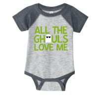 All Ghouls Love Me Funny Halloween Ghost Infant Baby Jersey Bodysuit