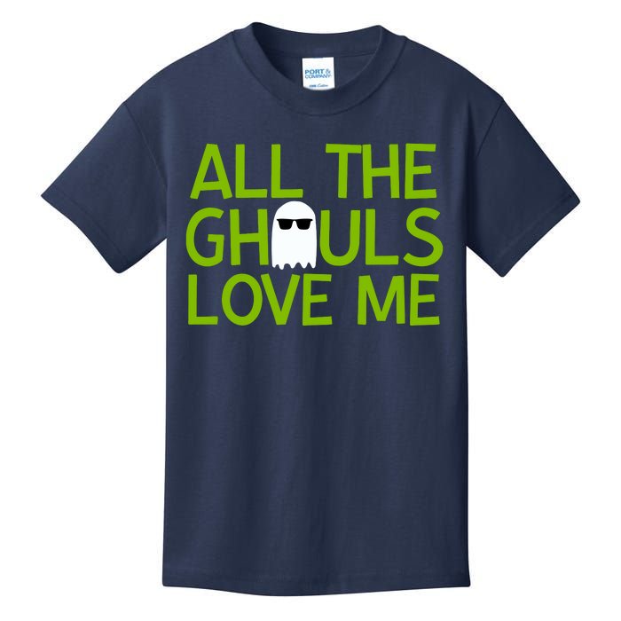 All Ghouls Love Me Funny Halloween Ghost Kids T-Shirt