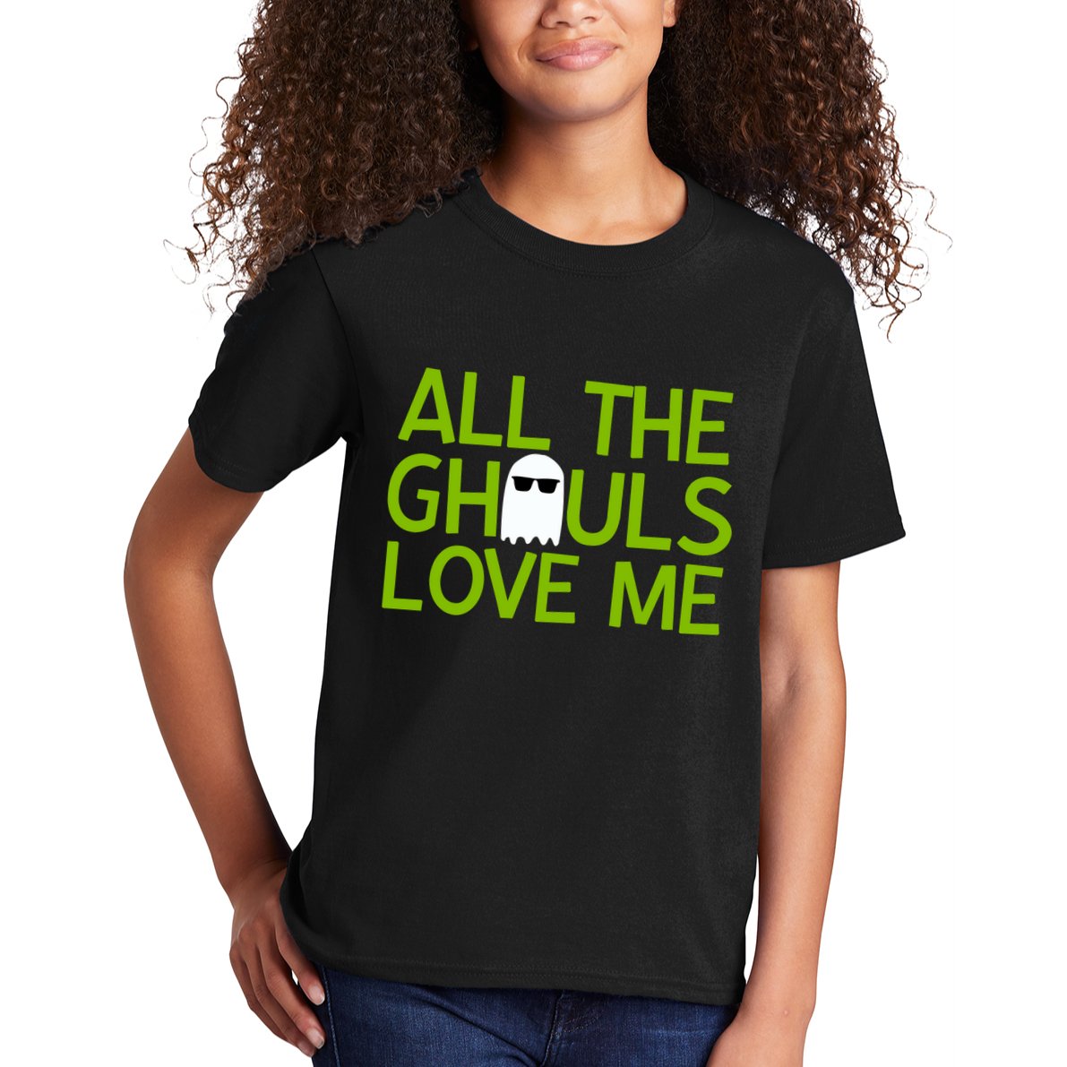 All Ghouls Love Me Funny Halloween Ghost Kids T-Shirt