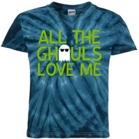 All Ghouls Love Me Funny Halloween Ghost Kids Tie-Dye T-Shirt