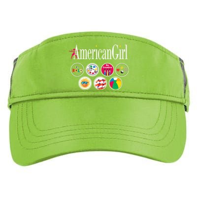 American Girl Logo & Grin Pins Adult Drive Performance Visor