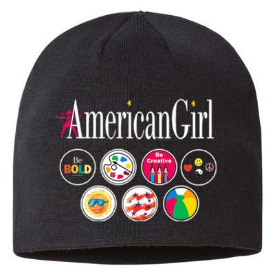 American Girl Logo & Grin Pins Sustainable Beanie