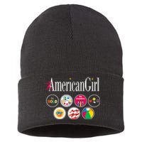 American Girl Logo & Grin Pins Sustainable Knit Beanie