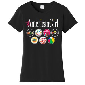 American Girl Logo & Grin Pins Women's T-Shirt