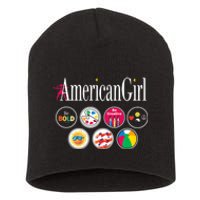 American Girl Logo & Grin Pins Short Acrylic Beanie