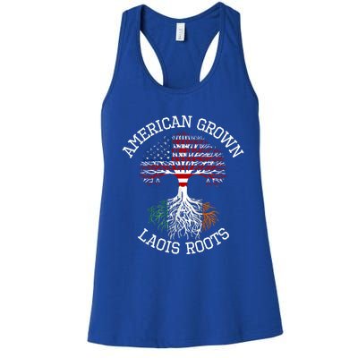 American Grown Laois Irish Roots Ireland Heritage Gift Women's Racerback Tank