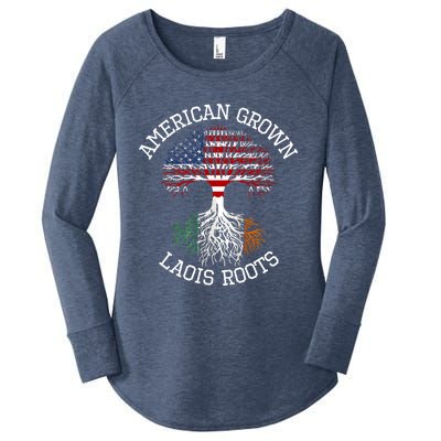 American Grown Laois Irish Roots Ireland Heritage Gift Women's Perfect Tri Tunic Long Sleeve Shirt