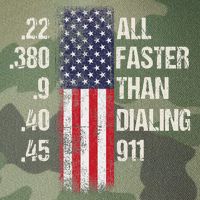 Ammo & Gun Lovers All Faster Than Dialing 911 Legacy Tie Dye Trucker Hat