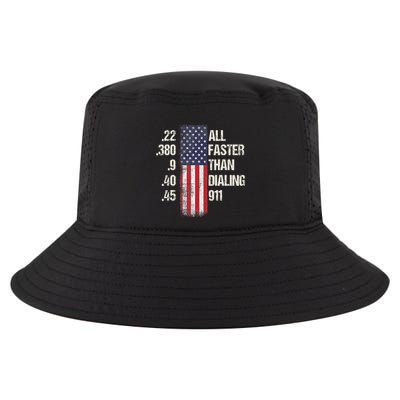 Ammo & Gun Lovers All Faster Than Dialing 911 Cool Comfort Performance Bucket Hat