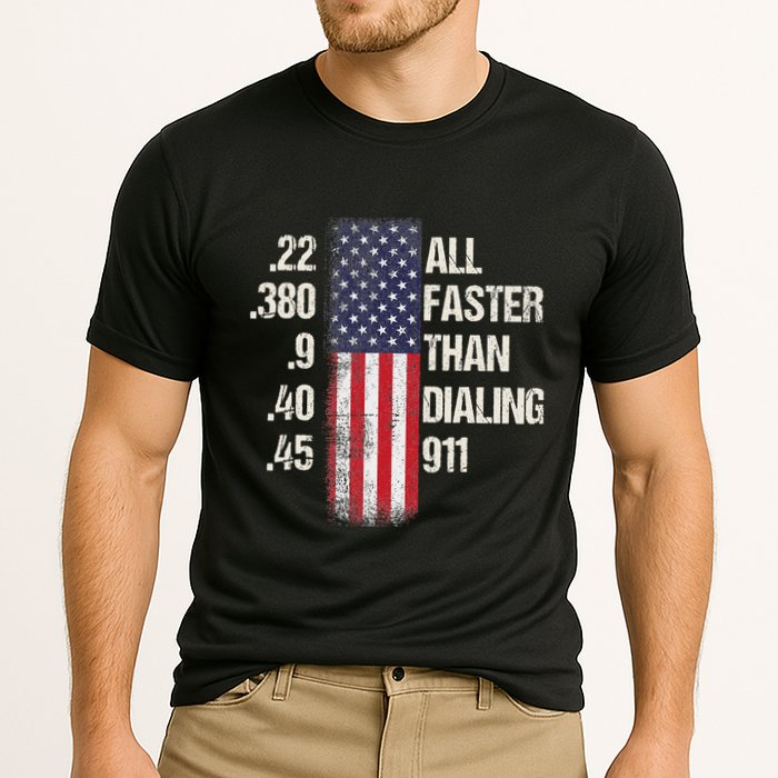 Ammo & Gun Lovers All Faster Than Dialing 911 Performance Shirt