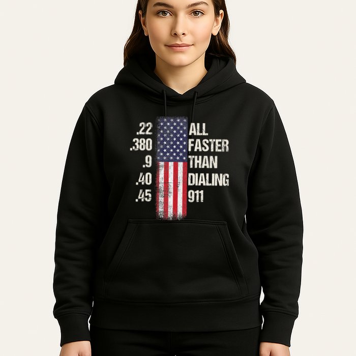 Ammo & Gun Lovers All Faster Than Dialing 911 Hoodie