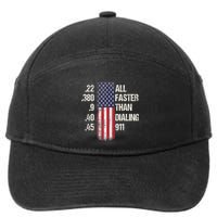 Ammo & Gun Lovers All Faster Than Dialing 911 7-Panel Snapback Hat