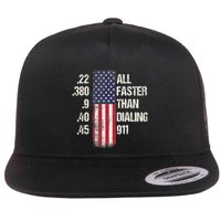 Ammo & Gun Lovers All Faster Than Dialing 911 Flatbill Hat