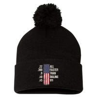 Ammo & Gun Lovers All Faster Than Dialing 911 Pom Pom 12in Knit Beanie