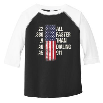 Ammo & Gun Lovers All Faster Than Dialing 911 Toddler Fine Jersey T-Shirt
